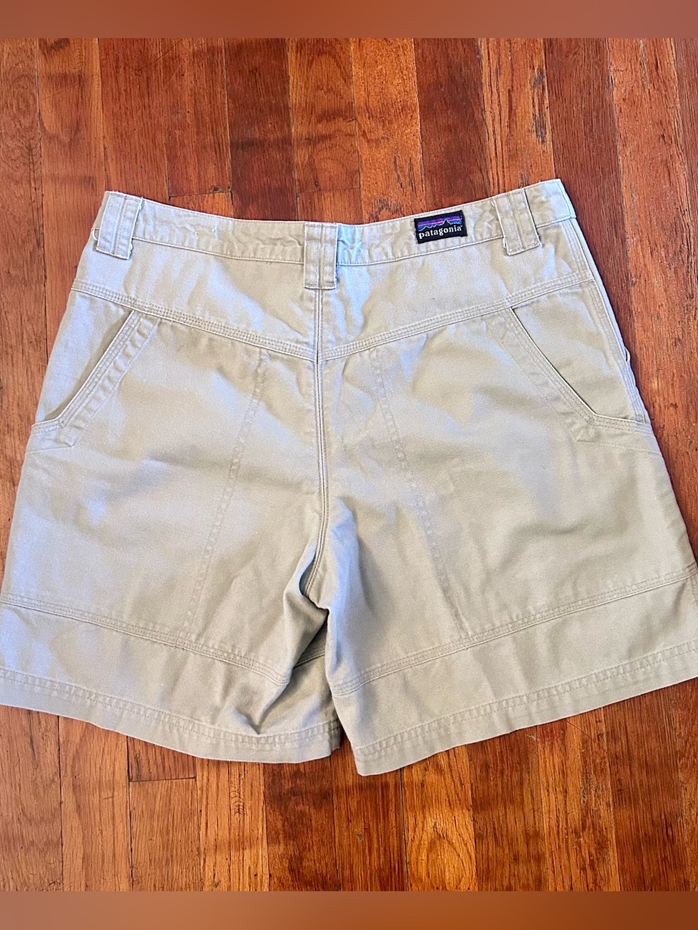 Patagonia Gorpcore Outdoor Organic Cotton Tan Khaki 7in Stand Up Shorts 32
